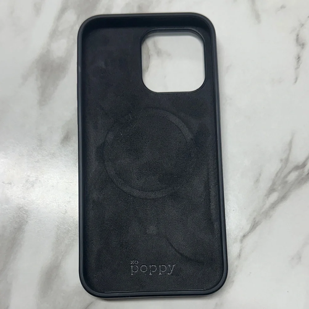 XO Poppy Midnight MagSafe Case for iPhone 14 Pro Max – Black Soft Touch